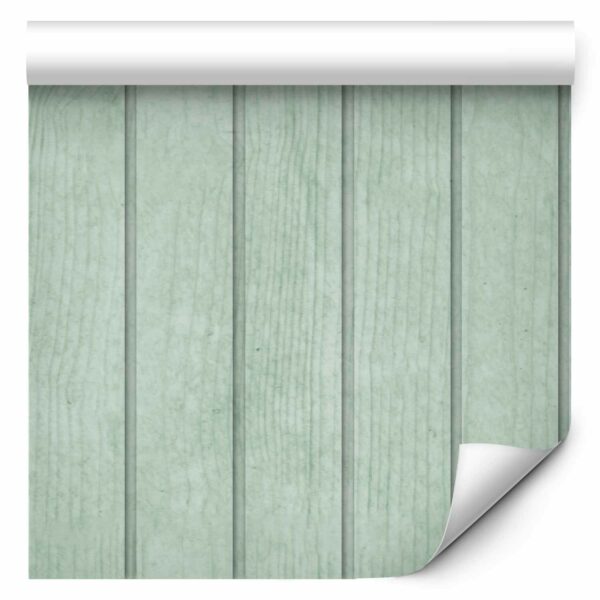 Tapete - Delicate Wood - Vertical stripes in a pastel green shade. – Bild 2