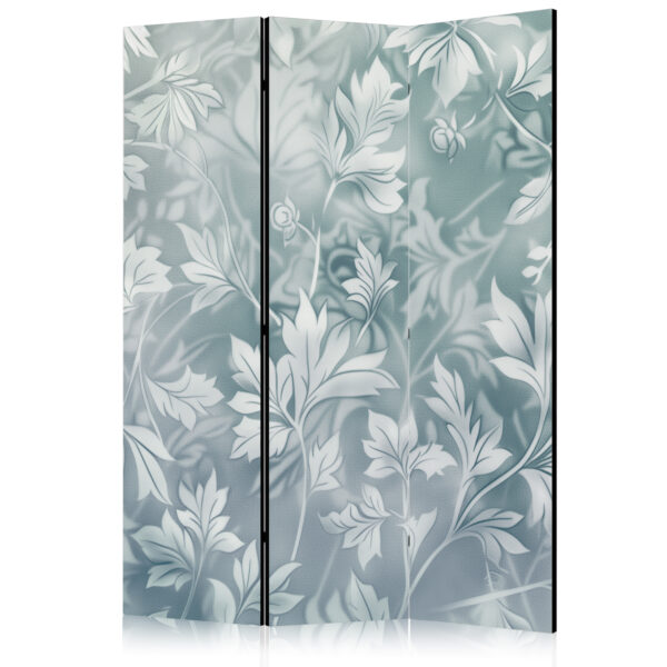 Paravent - Ornaments in Rubbed Faded Turquoise - Delicate Floral Pattern [Room Dividers]