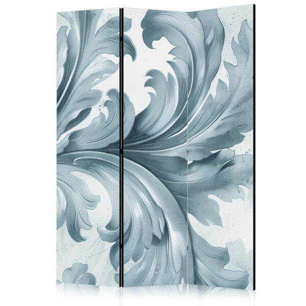 Paravent - Stone Baroque Ornaments in Light Shades of Gray and Blue [Room Dividers]