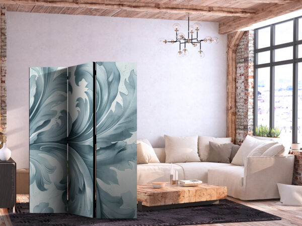 Paravent - Stone Baroque Ornaments in Light Shades of Gray and Blue [Room Dividers] – Bild 2