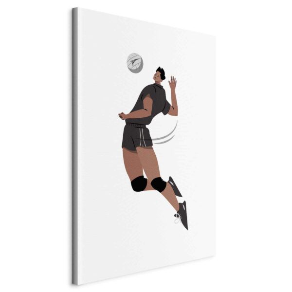 Leinwandbild - Volleyball Player on a White Background - Illustration