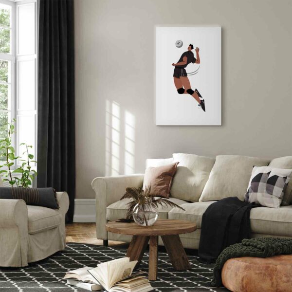 Leinwandbild - Volleyball Player on a White Background - Illustration – Bild 2