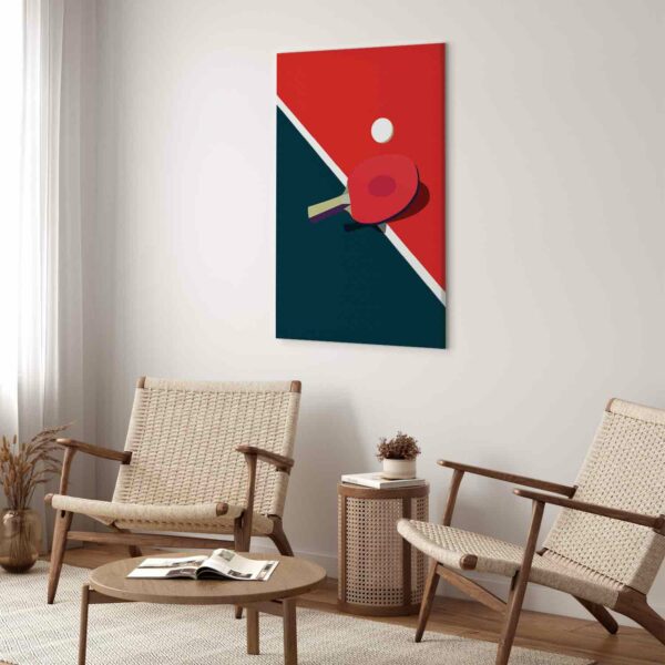 Leinwandbild - Table Tennis - Racket and Ball on the Table – Bild 2