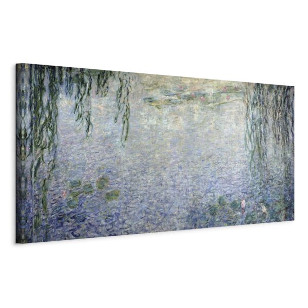 Leinwandbild - Water Lilies: Two Weeping Willows – Bild 2