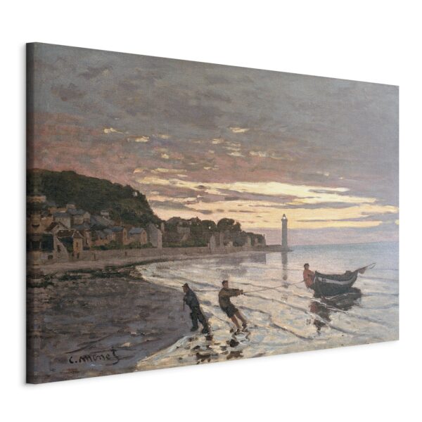 Leinwandbild - Hauling a Boat Ashore, Honfleur – Bild 2