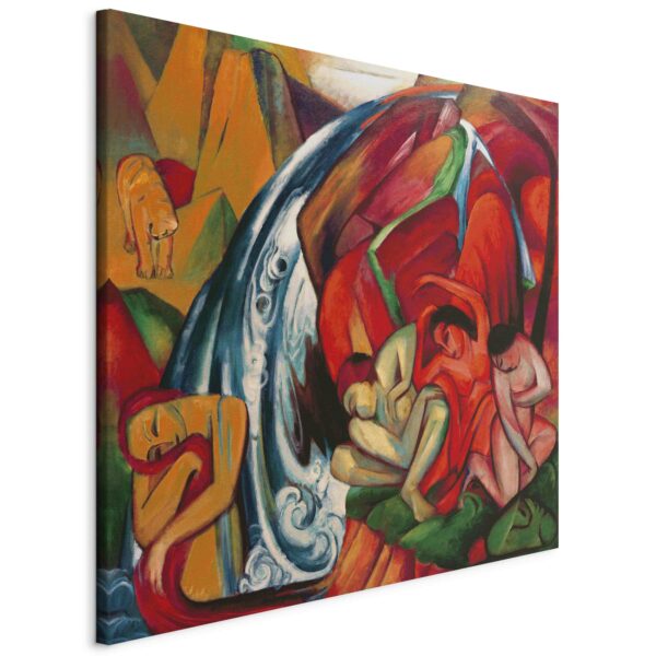 Leinwandbild - The waterfall (Women under a waterfall) (Franz Marc) – Bild 2