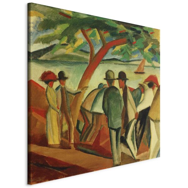 Leinwandbild - Spaziergänger am See (August Macke) – Bild 2