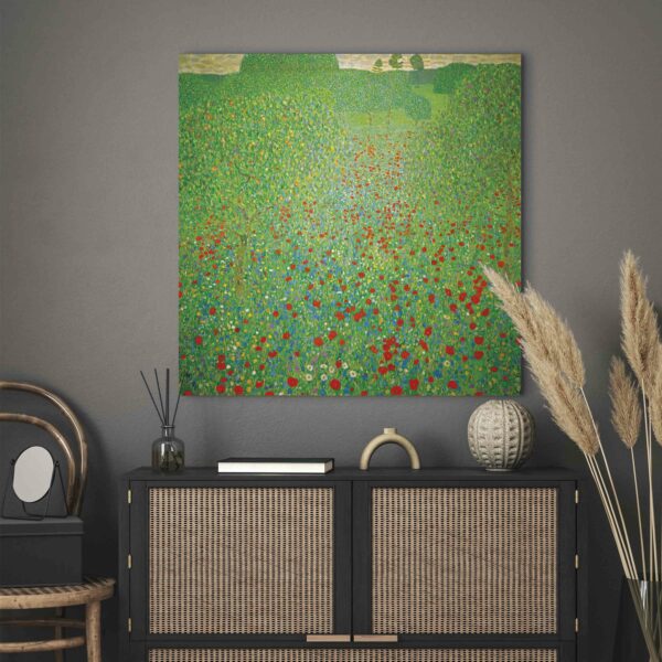 Leinwandbild - Poppy Field (Gustav Klimt) – Bild 2