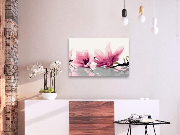 Malen nach Zahlen - Magnolia (White Background) – Bild 2