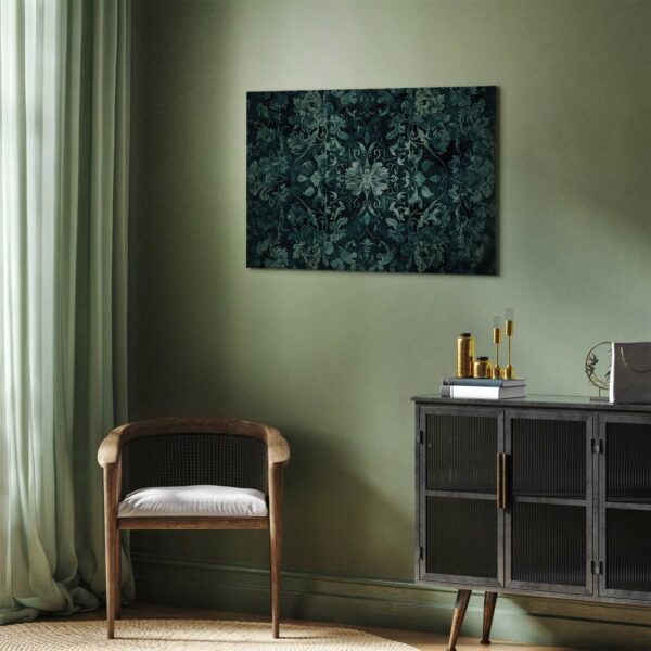 Leinwandbild - Oriental Pattern Carpet: Emerald Ornaments and Worn Patterns – Bild 2