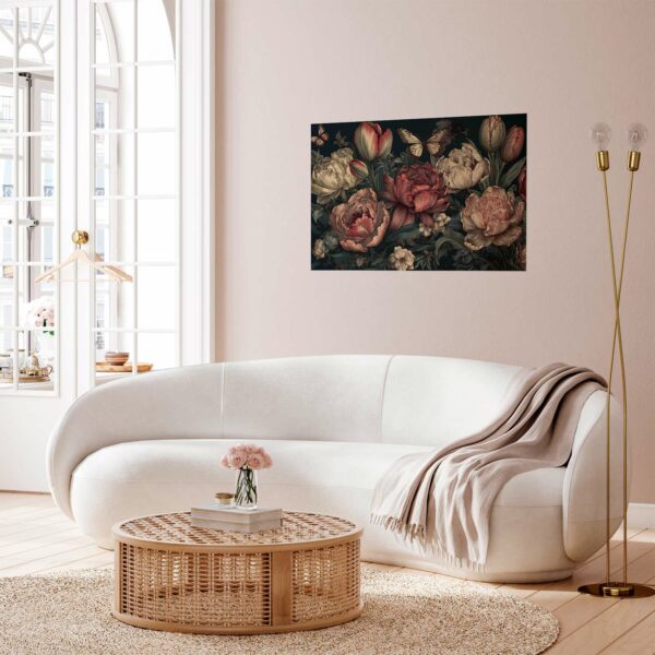Poster - Flowers on a Turquoise Background – Bild 2