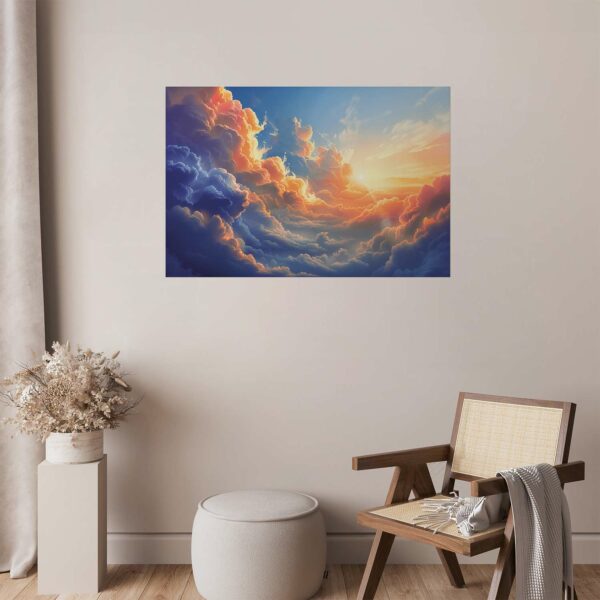 Poster - Sunset Over a Cloudy Sea: A Wonderful Symphony of Colors – Bild 2