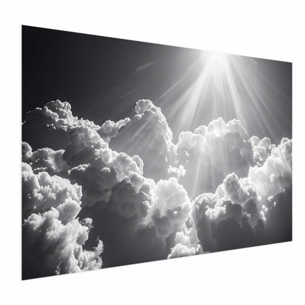 Poster - Hope in the Clouds: Inspiring Sun Rays – Awaken Emotions