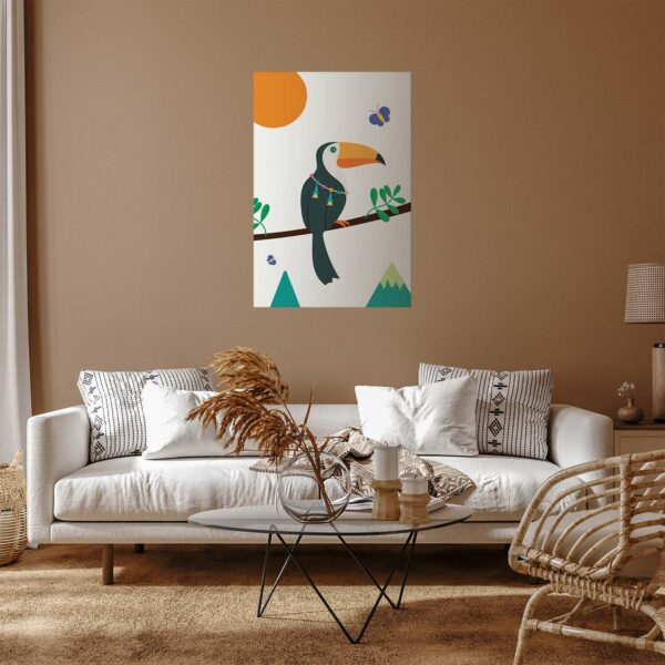 Poster - Toucan and Butterflies – Bild 2