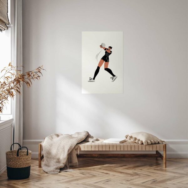 Poster - Illustration - Female Volleyball Team Player – Bild 2